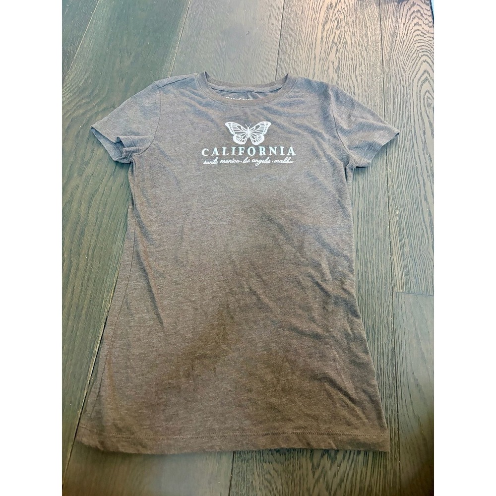Aeropostale Classic Crew California Butterfly Graphic Short Sleeve T-Shirt